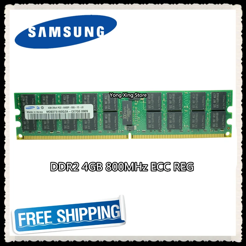 Samsung Server memory 4GB DDR2 2Rx4 REG ECC RAM 800MHz PC2-6400P 800 4G