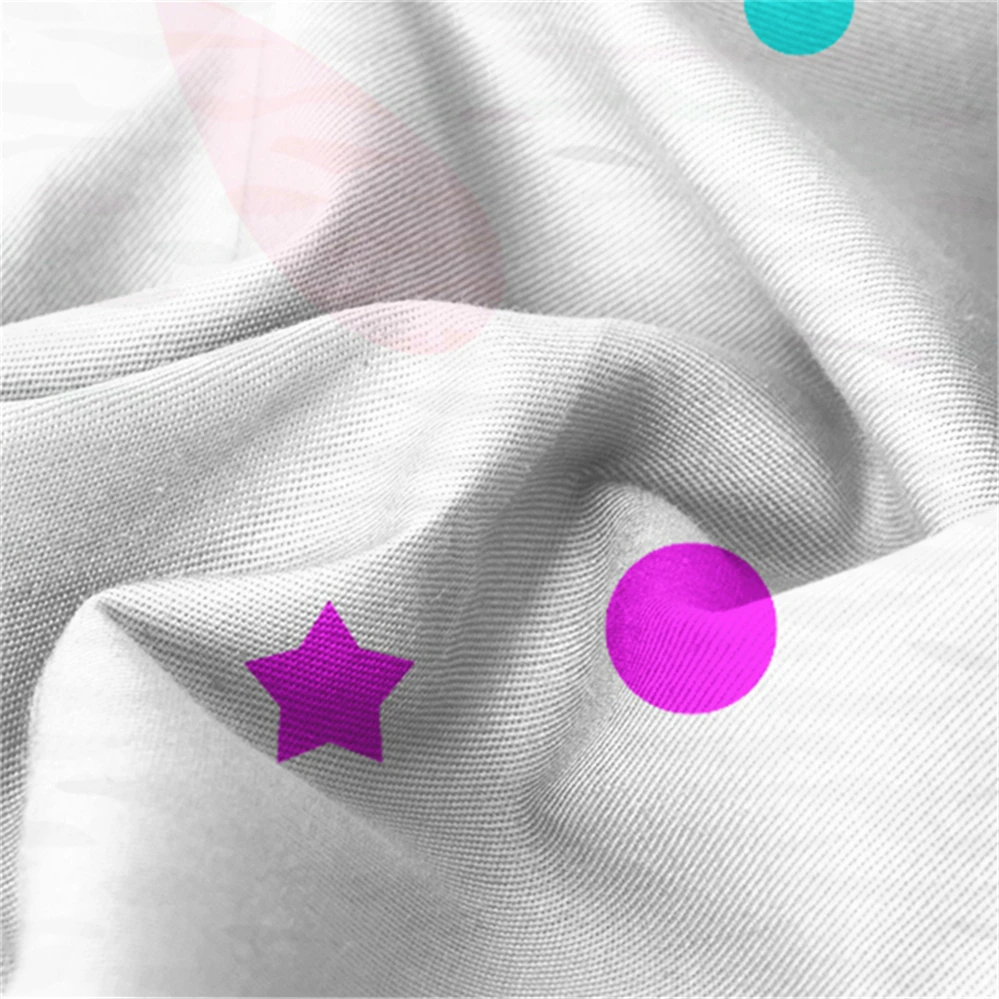 Красочная простыня с единорогом милым мультяшным рисунком для девушек двойная