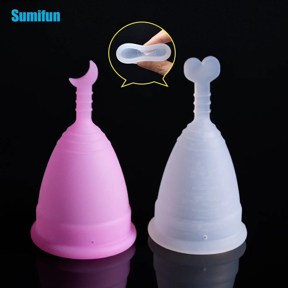 2 шт./компл. Sumifun медицинского силикона менструальная чаша для леди tempon менструальная чаша Copo Термокружка менструальные De Silicone грудь для D1031