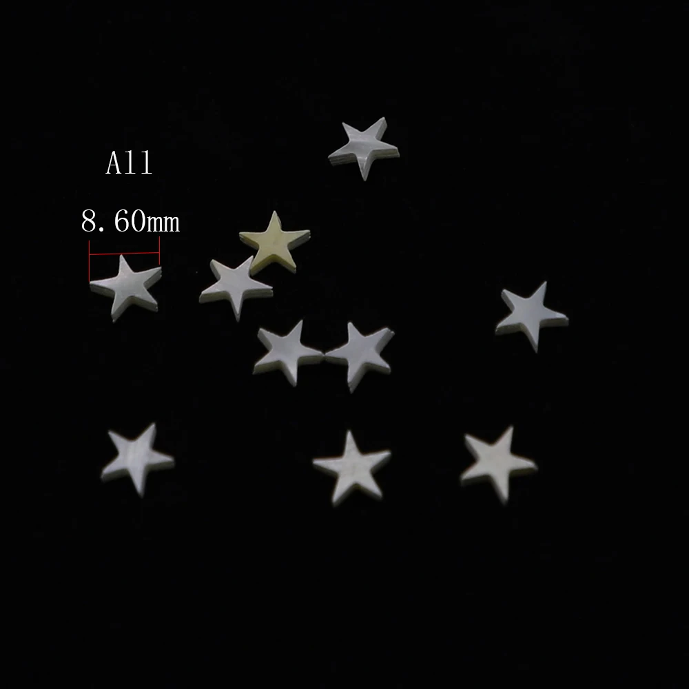 10Pcs/set Acoustic Guitars Fretboard Fingerboard Dots Inlay Markers White Pearl Shell Star Shape Guitar Accessories Parts | Спорт и