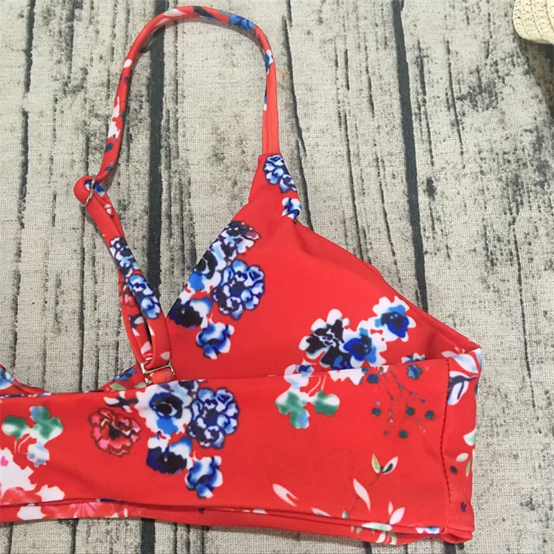 Соблазнительное бикини 2018 красный купальник комплект купальный костюм женская