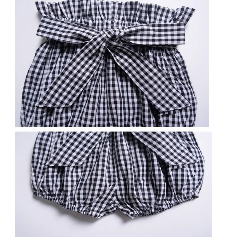 Шорты детские с большим бантом и оборками хлопок пп повседневные пляжные