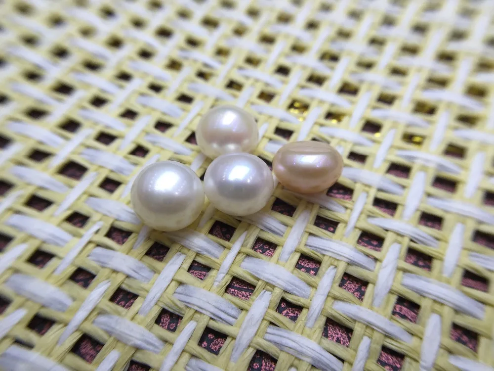 Натуральный белый жемчужная Мидия AAA + форма для хлеба на пару 9/10 мм свободные