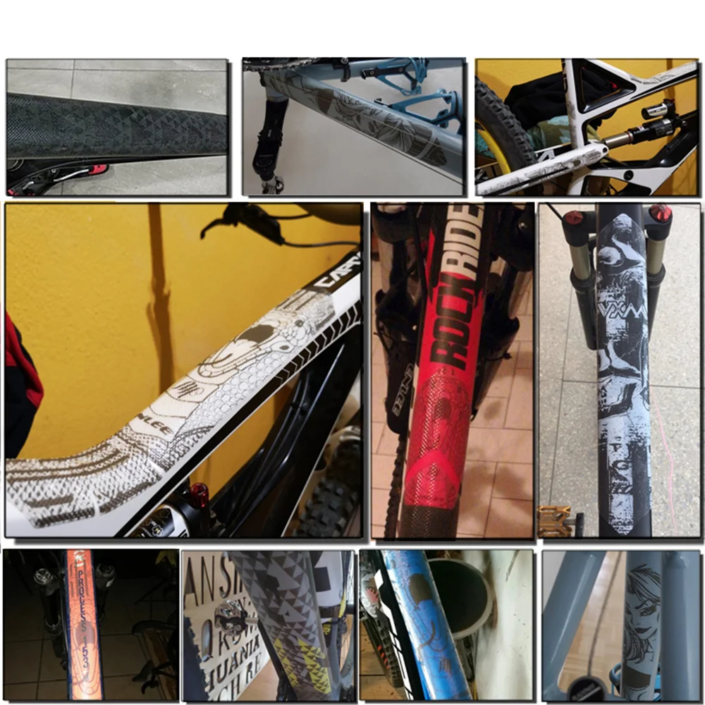 3D MTB велосипед устойчивый к царапинам Защитная рамка Съемная наклейка дорожный велосипед Наклейка защитная Крышка Аксессуары для велосипеда