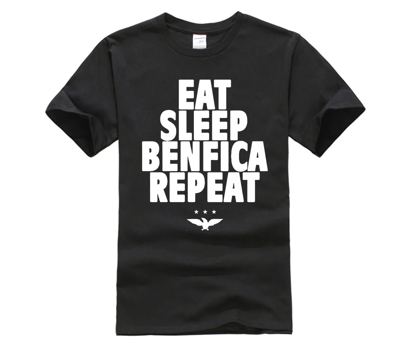 Футболка с надписью Divertente Eat Sleep Benfica Ripetere футболка Uomini самая популярная в