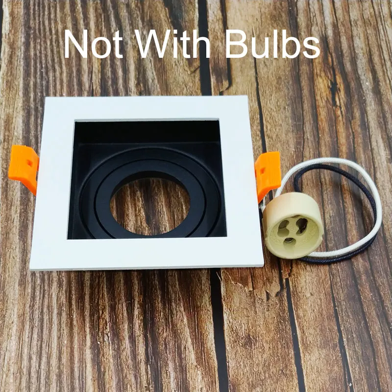 Not With Bulbs Светодиодный Потолочные светильники Светодиодный вставлять квадратный точечные лампы заменить GU10 5 Вт светодиодный потолочный светильник Алюминий лампы домашнего освещения для гостиной - Цвет корпуса: Not With Bulbs