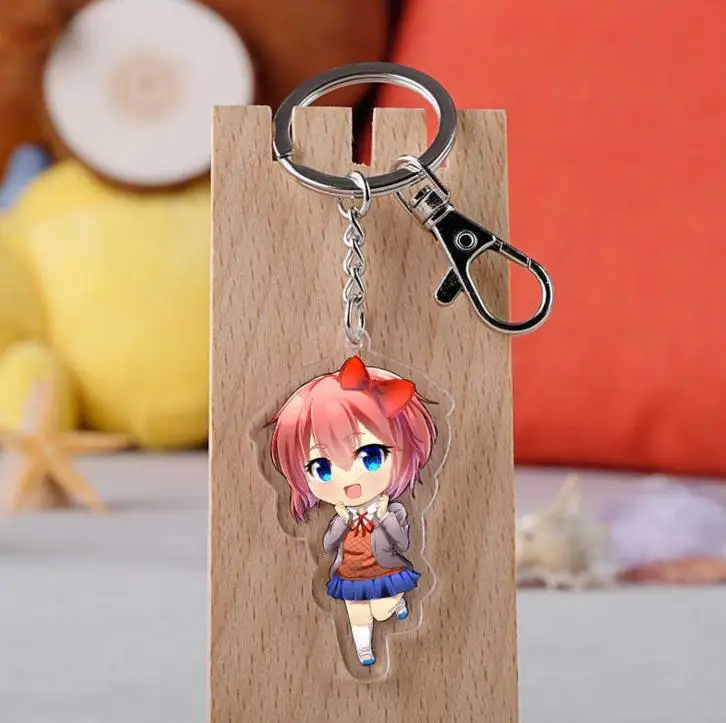 1 шт. Kawaii Doki Literature Club косплей брелок акриловый мультфильм Sayori Yuri Natsuki Monika игрушки - Цвет: 2