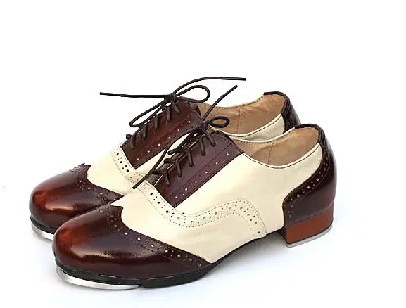 Beige chestnut Мужская танцевальная обувь, спортивная женская обувь из натуральной кожи, соответствие цвета обуви, кружевная дышащая Высококачественная алюминиевая обувь черного цвета - Цвет: Beige chestnut