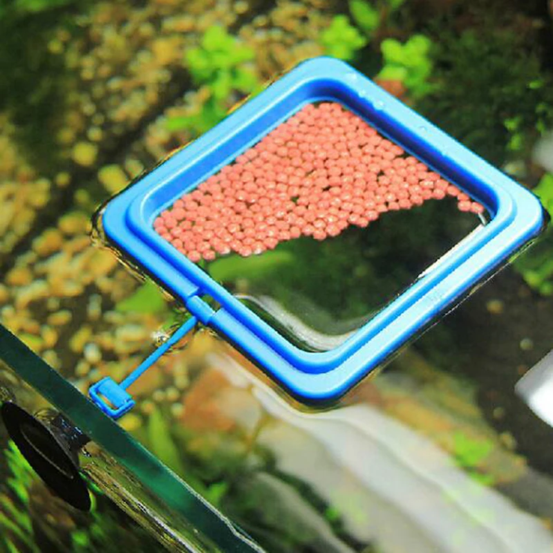 Новое кольцо для аквариума кормушка рыб плавающий поднос еды квадратный круглый