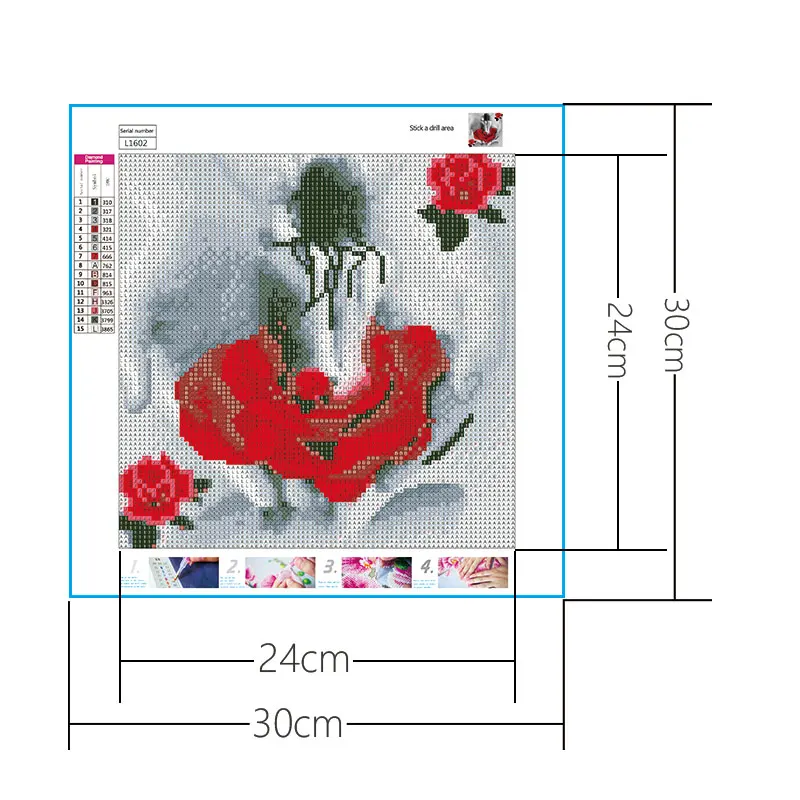 Полная дрель 5D DIY Алмазная картина розы в ручную крестиком Роза девушка мозаичная