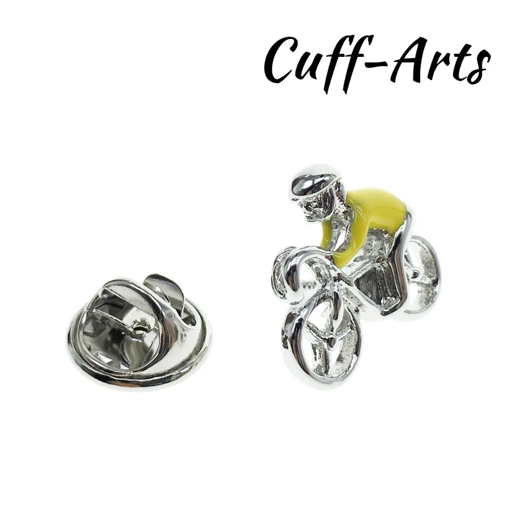 Cuffarts Lapel Pin Yellow Racing Bike Badge Brooch Hijab Enamel Broche Pusheen P10083 | Украшения и аксессуары