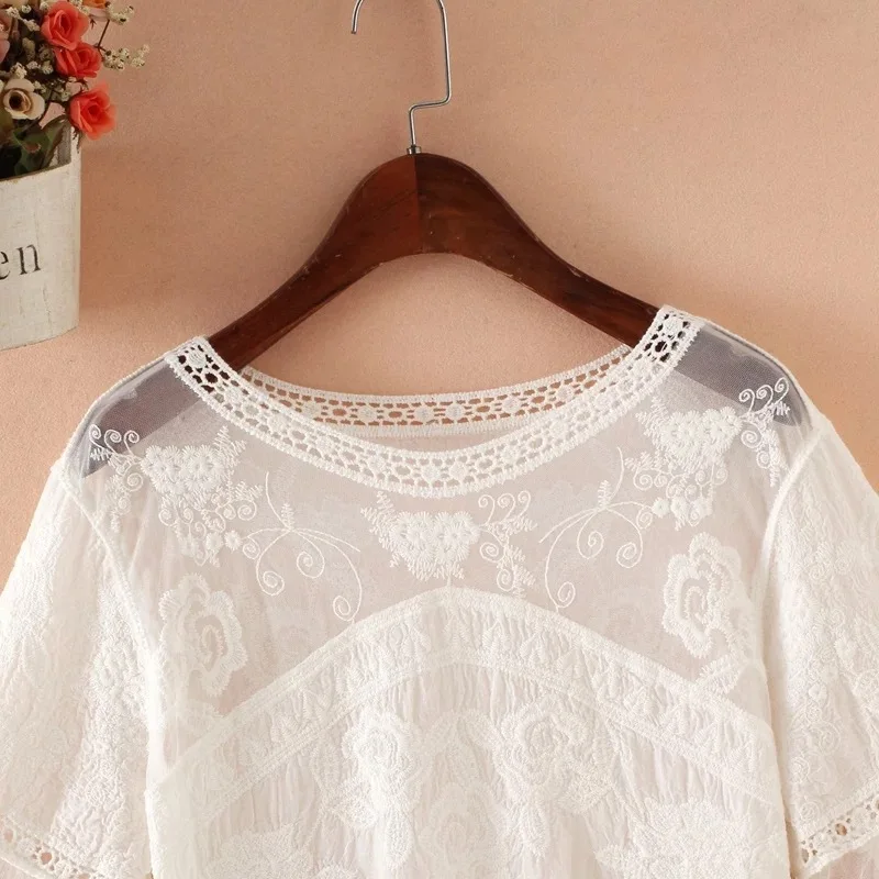 Рубашка женская кружевная летняя | Женская одежда