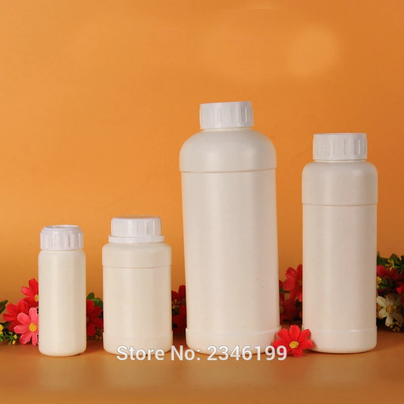 

100ML 50pcs/lot PE Plastic Medical Pill Bottle, Capsule Bottle with Tin Foil Gasket Seal, Empty White Medical Liquid Container