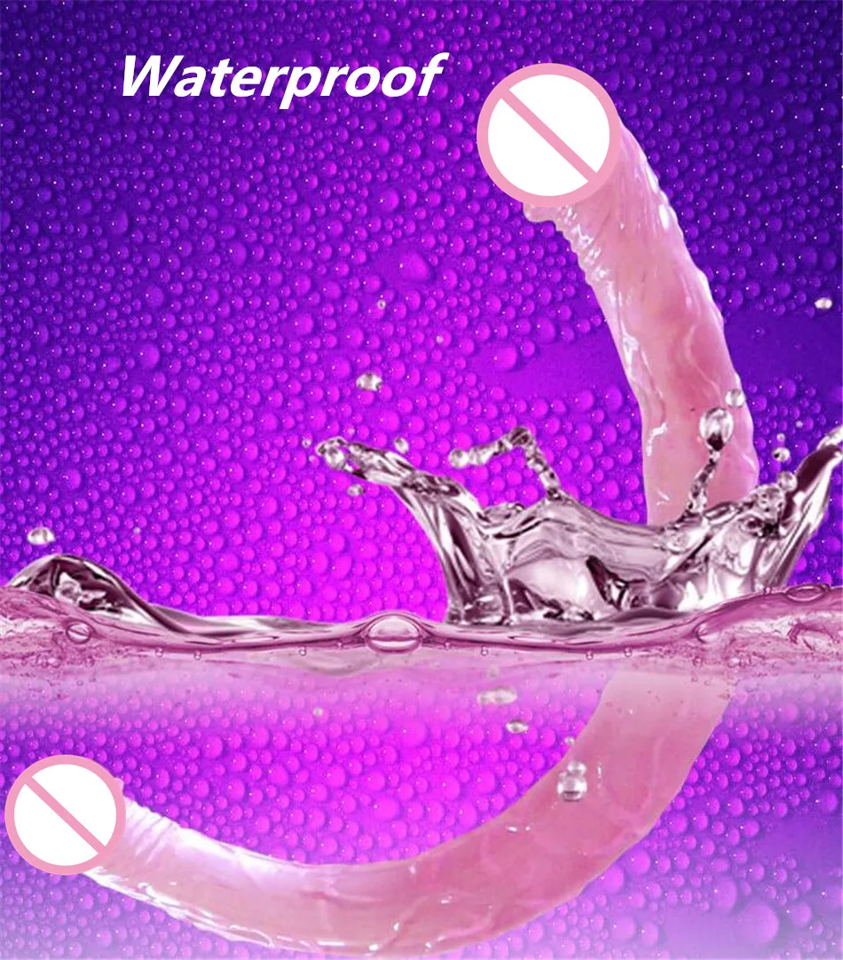 Baile Sex Products 44cm Flexible Double Dildo Long Dong &amp Penis Lesbian Dual Penetration Dildos ST469 | Красота и здоровье