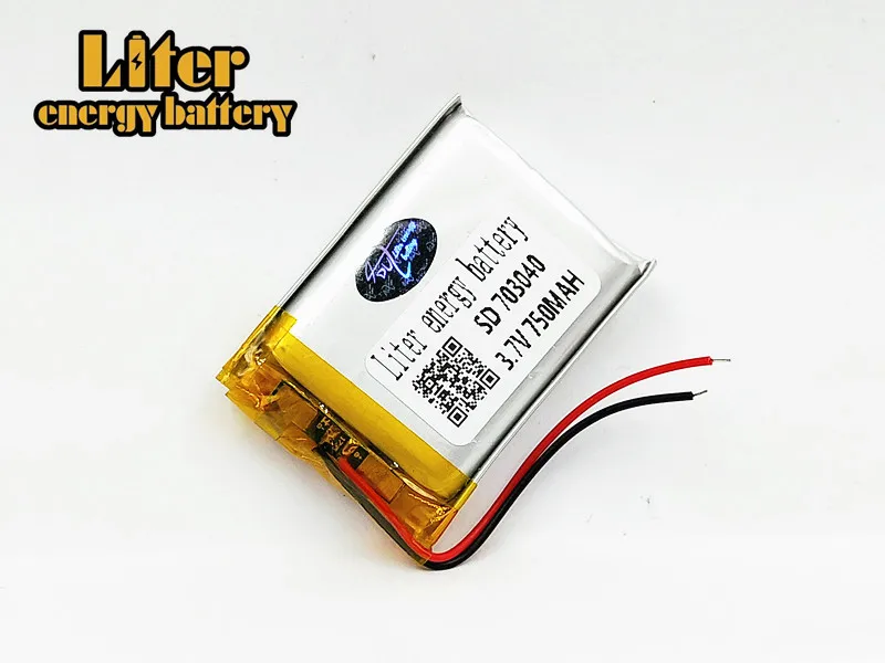 3 7 V литий-полимерный аккумулятор 703040 750MA Li-Po батарея с PCB для DVD MP3 MP4 MP5 GPS Power Bank Bluetooth