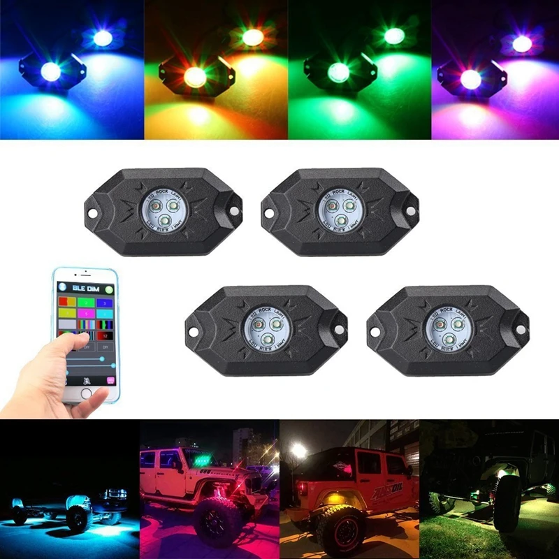 Yait 32 дюймов светодиодный светильник бар RGB 5D + Рок s комплект Bluetooth Управление с 4