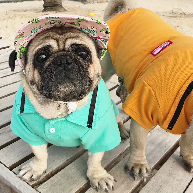 Летние рубашки для собак хлопковая рубашка-поло щенков Базовая футболка одежда и