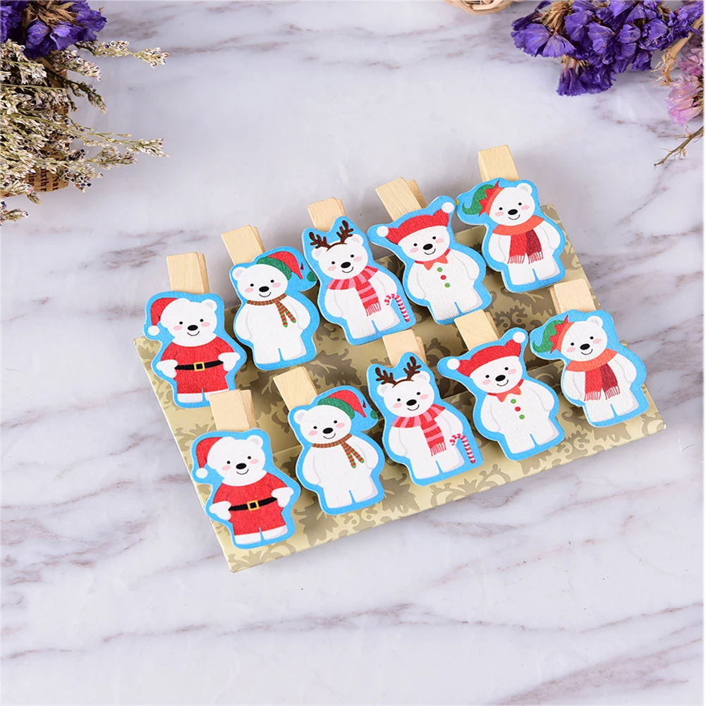 B 10Pcs 1 упаковка Горячая мини натуральная деревянная одежда фото бумага Peg булавки прищепки ремесла зажимы школьные офисные канцелярские принадлежности - Цвет: B 10Pcs