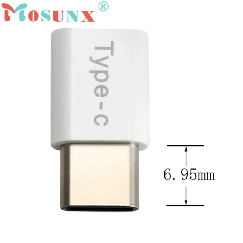 Mosunx 1 шт. USB-C Type-C к Micro USB адаптер для зарядки данных Huawei P9 подарок Feb 5 Прямая