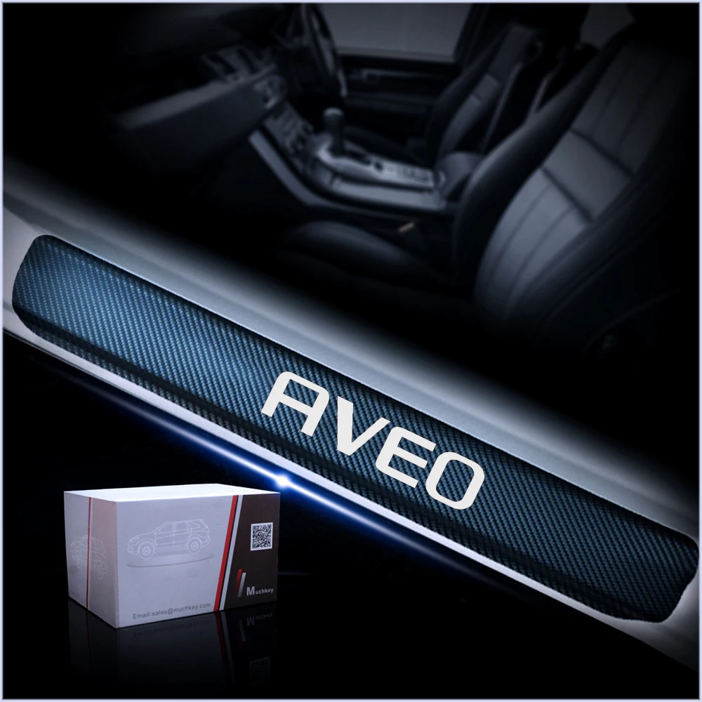 Для Chevrolet AVEO 4D виниловая наклейка из углеродного волокна автомобиля порога двери