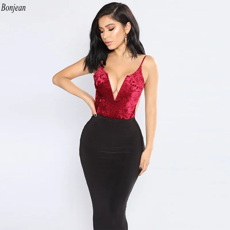 Европейский и американский женский сексуальный красный винный гофрированный