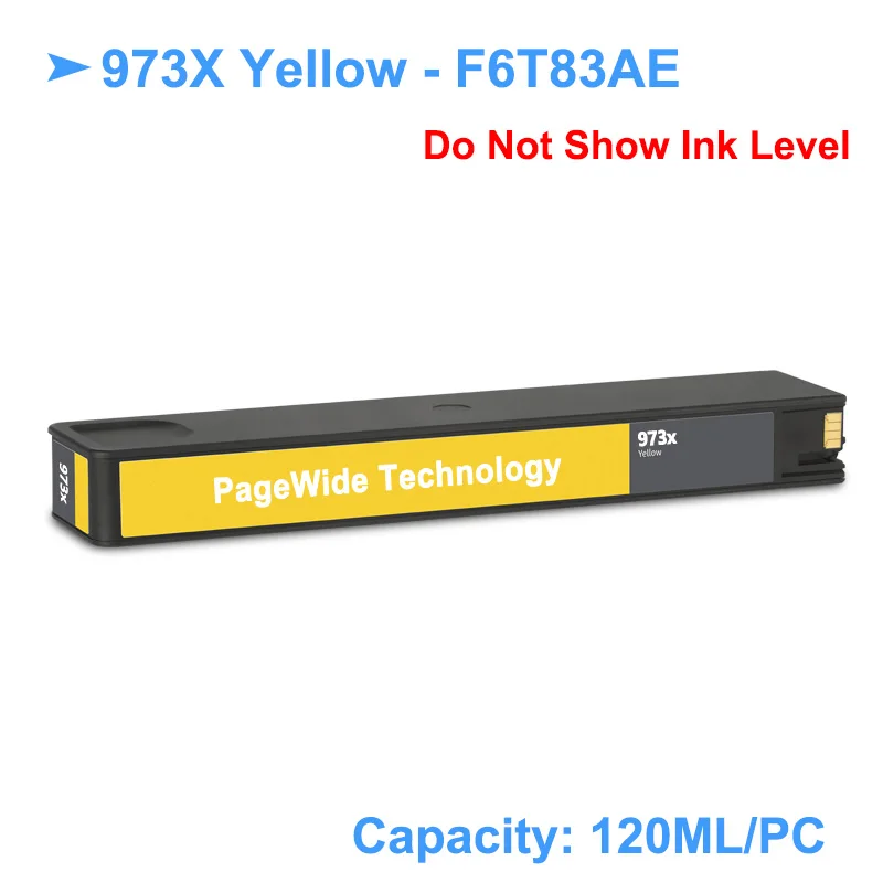 [Третьи вечерние бренды] для hp 973X 973XL Восстановленный картридж для hp PageWide Pro 352dw 452dn 452dw 377dw 477dn 477dw 577dw - Цвет: 1PC HP973X -Yellow