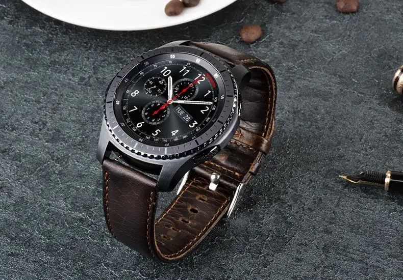 HOCO ремешок из натуральной воловьей кожи для samsung Galaxy gear S3 Classic SM-R770 S3 Frontier SM-R760 SM-R765 Ремешки для наручных часов