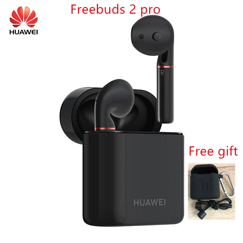 Black color Оригинальные беспроводные наушники HUAWEI FreeBuds 2 Pro TWS Bluetooth 5,0 с микрофоном, музыкальная сенсорная Водонепроницаемая гарнитура с бесплатным подарком - Цвет: Black color