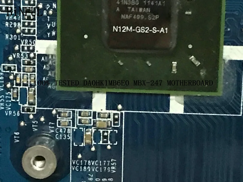 BiNFUL товар, A1827702A DA0HK1MB6E0 MBX-247 материнская плата для ноутбука SONY серии VPCEH ноутбук, MBX-247 с видеокартой