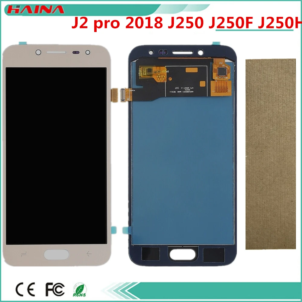 100% протестированный AMOLED lcd для SAMSUNG Galaxy J2 Pro 2018 J250 J250F J250DS дисплей кодирующий