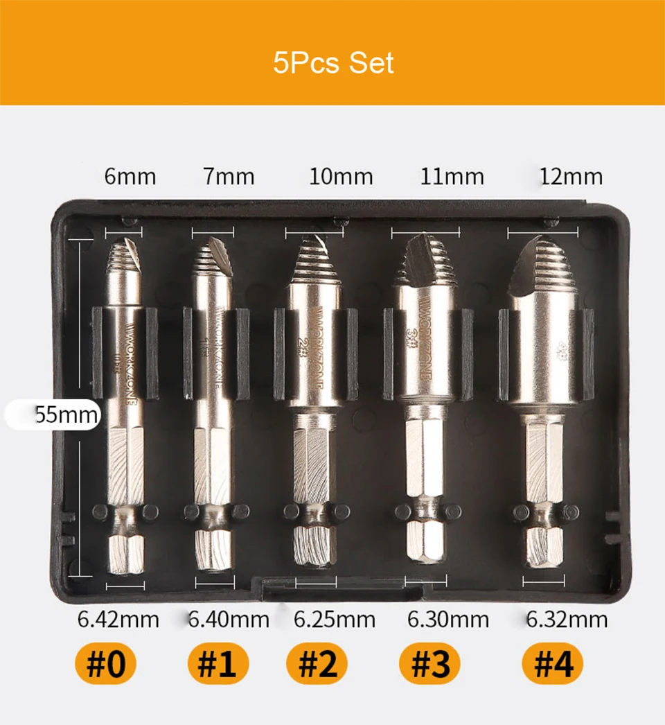 Набор отверток для удаления сломанных шурупов с двойной головкой набор сверл