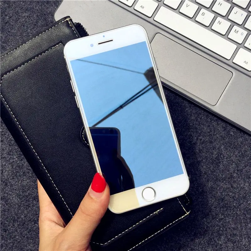 Закаленное стекло фиолетового цвета для iphone 7 8 защитная пленка экрана plus