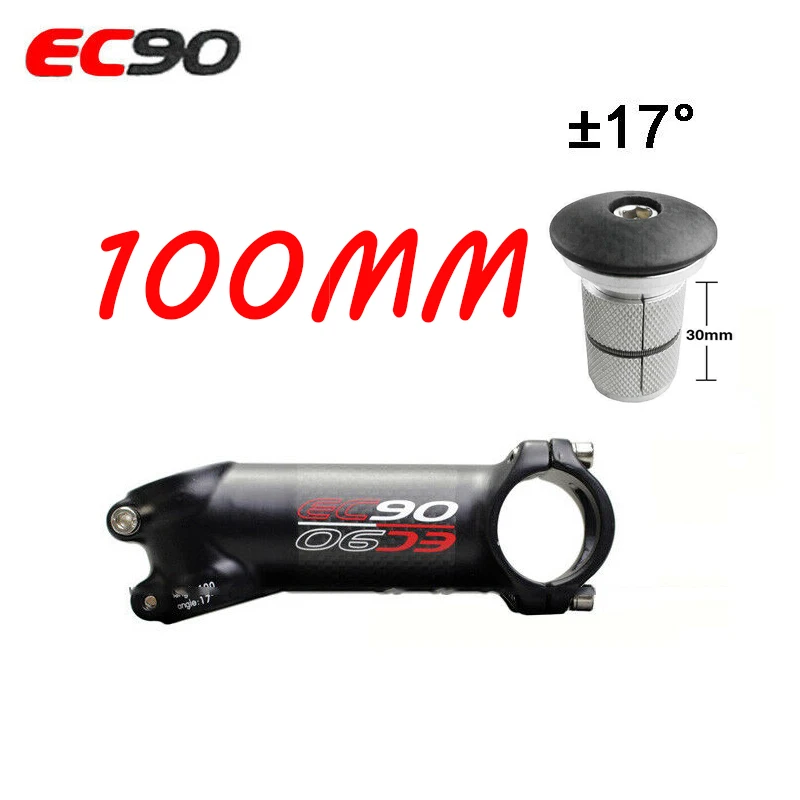 17 degrees-100mm EC90 6/17 градусов MTB дорожный велосипед стержень 60-120 мм 1-1/" насадка-расширитель для гарнитуры верхняя крышка руля велосипеда регулируемые Рули велосипеда - Цвет: 17 degrees-100mm