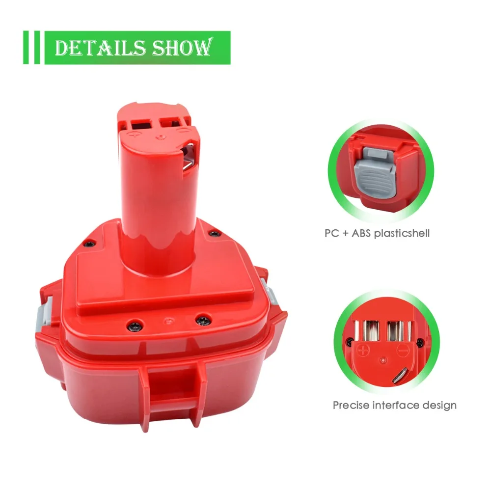 Powtree для Makita 12V 2000mAh 1220 Электроинструмент Ni MH батарея замена PA12 1233 1201 1222 1223 1235 1233S