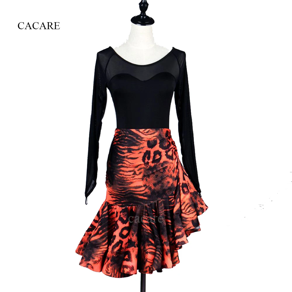 Платье для латинских танцев комплект из 2 предметов девочек юбка костюм сальсы