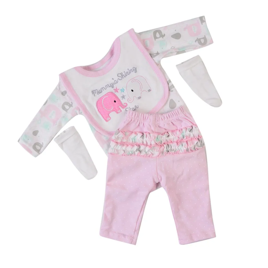 4 шт. милый комбинезон для новорожденной куклы слона 22 23 дюймов кукла реборн