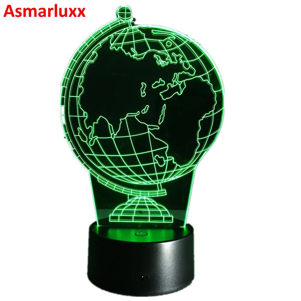 Светодиодная лампа Глобус земли креативный декоративный Ночной светильник
