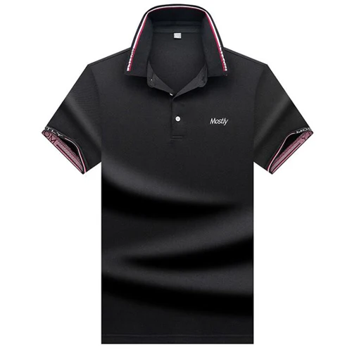 9005 Black Новые мужские поло высокого качества брендовые хлопковые мужские деловая рубашка поло Повседневная Однотонная рубашка поло мужские camisa polo брендовая одежда - Цвет: 9005 Black
