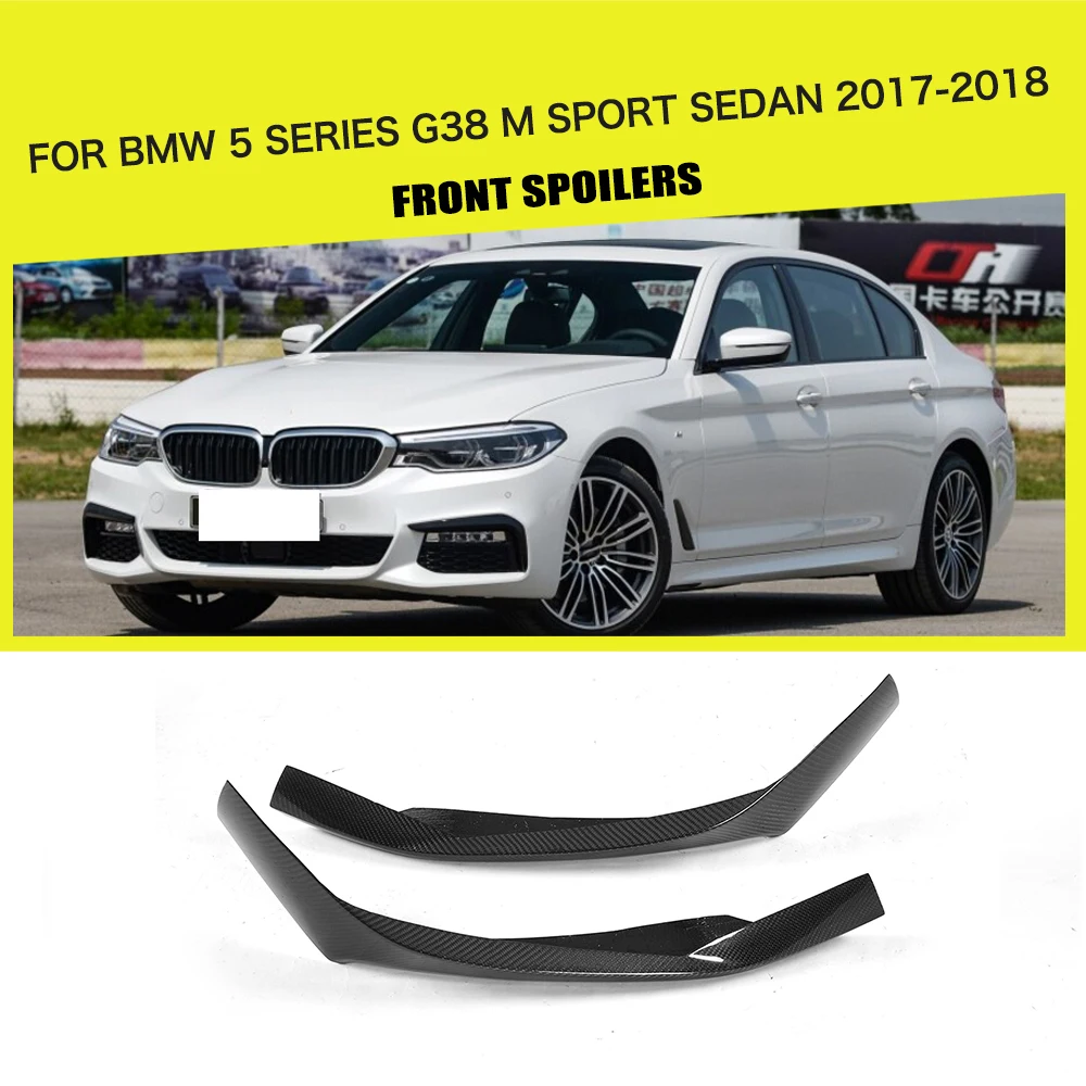 Углеродное волокно передние разветвители для губ фартуки Cupwings флаги BMW 5 серии G38 M