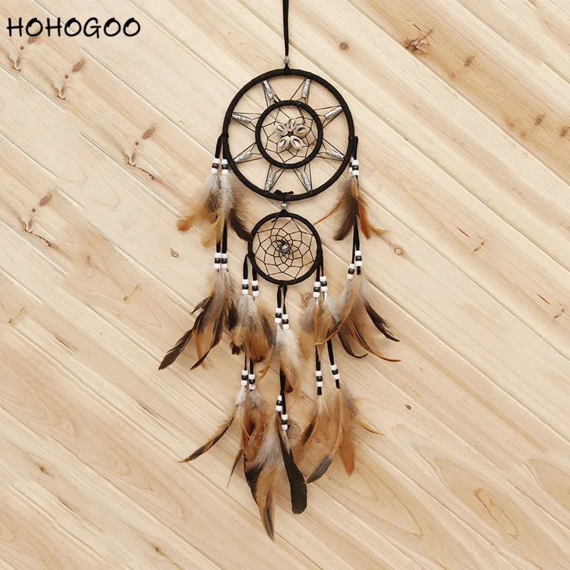 HOHOGOO 1pc Indian Style Dream Catcher Feather Crafts Wall Hanging Car Home Decoration Wedding Birthday Party Gift | Дом и сад