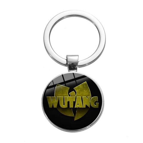 SONGDA New WU TANG CLAN Logo брелок Нью-Йорк Хип-хоп рэп-группа художественный плакат напечатанный стеклянный круглый брелок для ключей музыкальные фанаты сувенир подарок - Цвет: Style 1