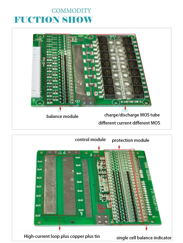 16S 30A 40A 50A 48 В Lipo Lifepo4 литиевая Защитная плата BMS PCM PCB Li-Ion 16 ячеек Li iron с функцией баланса eBike