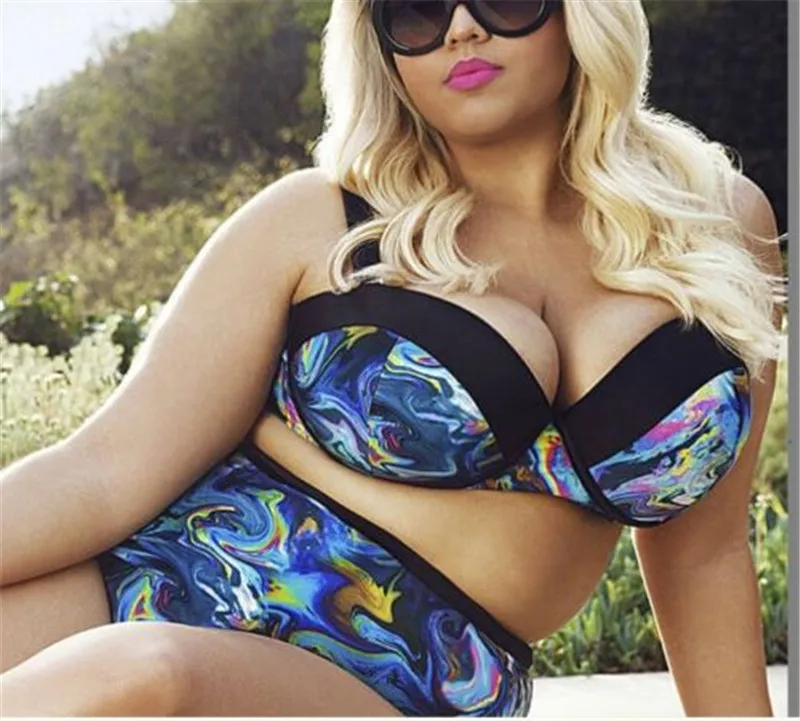 Купальные костюмы с высокой талией купальный костюм для женщин от 2XL до 5XL большой