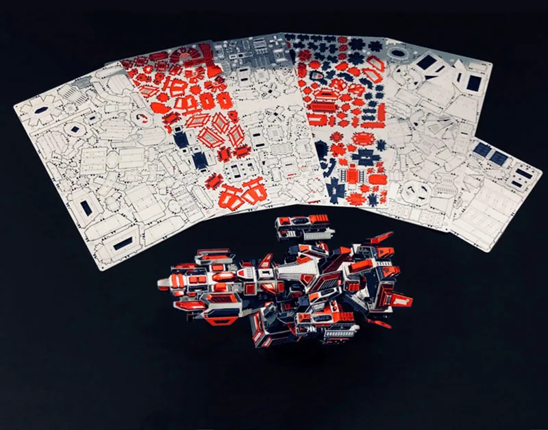 Стереоскопический 3D DIY Matel Sci-Fi Истребитель модель Jiasaw сборные игрушки модель самолета вентиляторы коллекция интеллект игрушки для детей