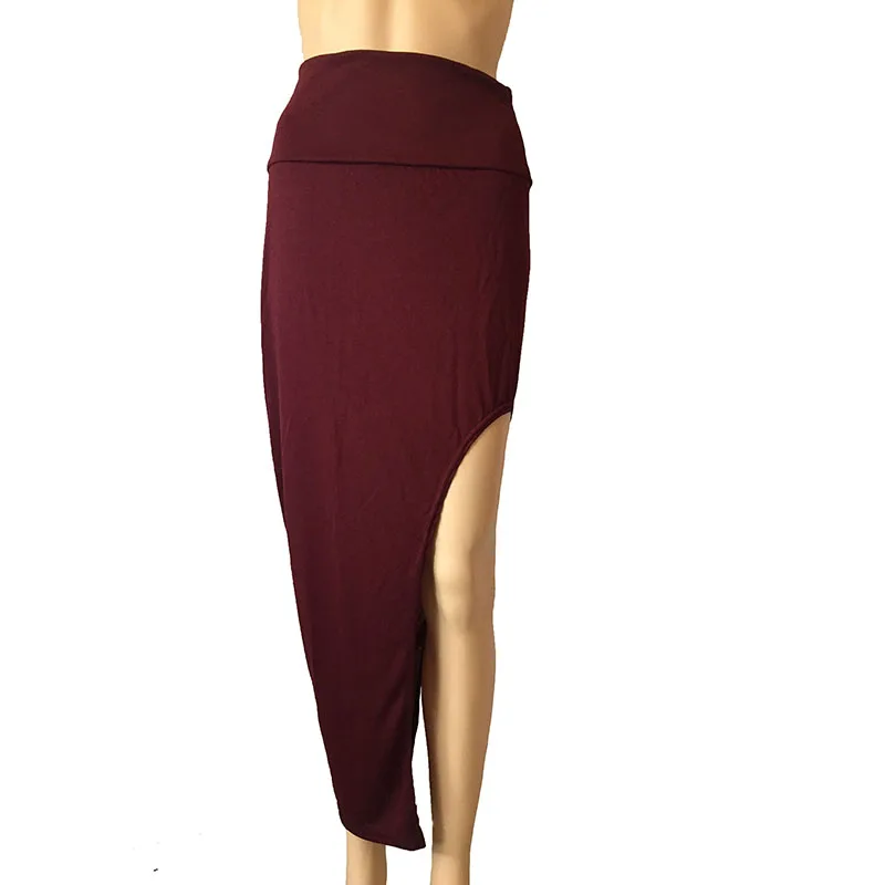 Летние женские юбки 2019 сексуальная шикарная юбка карандаш с разрезом длинная