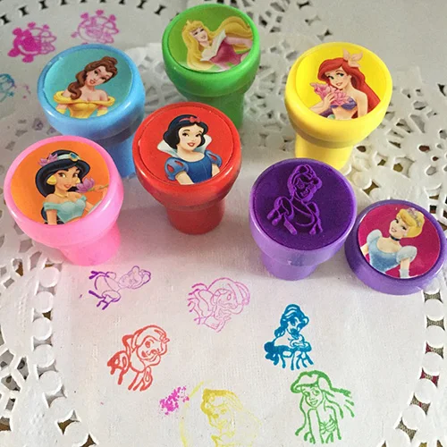 6pcs princess 6 шт./пакет Резина самоочистки чернильные печати развивающие игрушки принцессы из мультфильма для девочек; штампы для детей хобби школы Искусства Инструмент вечерние набор игрушек - Цвет: 6pcs princess