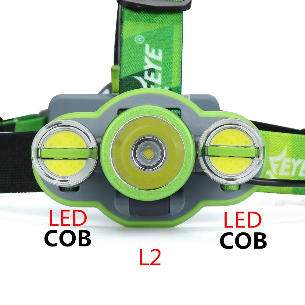10000Lm XML L2+2COB LED Headlamp USB Rechargeable Head Lamp 18650 Headlight 5Modes Flashlight Torch Hunting Light | Освещение