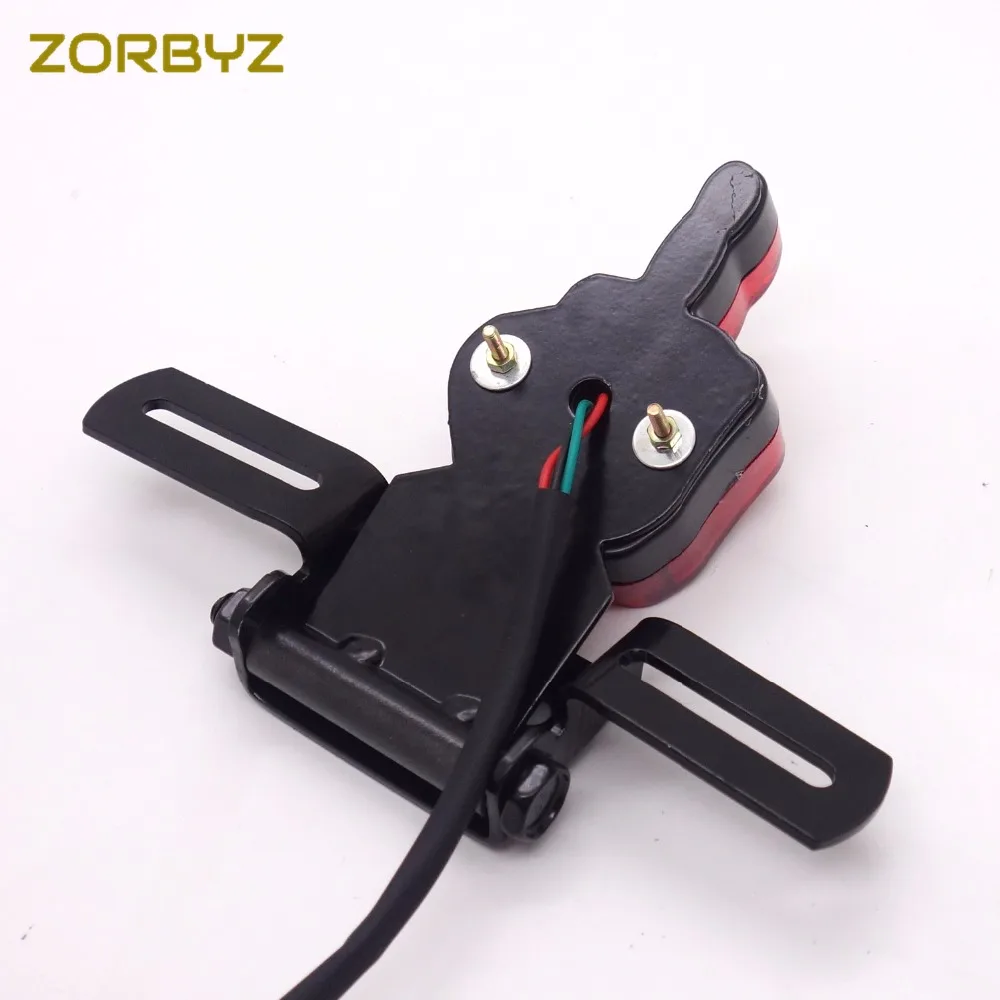 ZORBYZ средний палец светодиодный задний тормозной сигнал фонарь для Harley Bobber Chopper