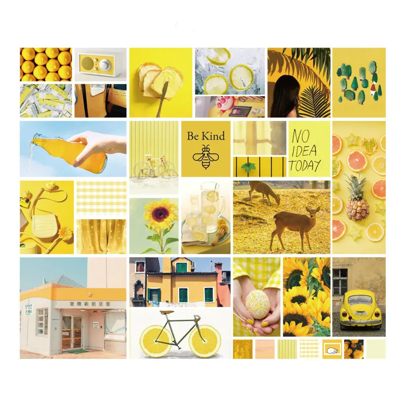 Yellow Mr. paper 8 видов конструкций, 70 шт./лот, Ins style, вычурные фото, декоративные наклейки для скрапбукинга, Bullet Journal, популярные декоративные канцелярские наклейки - Цвет: Yellow