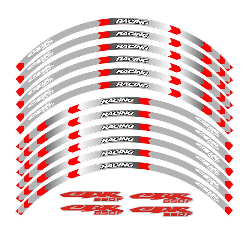 Motorcycle front and rear wheels Edge Outer Rim Sticker Reflective Stripe Wheel Decals For CBR650F cbr650f | Автомобили и